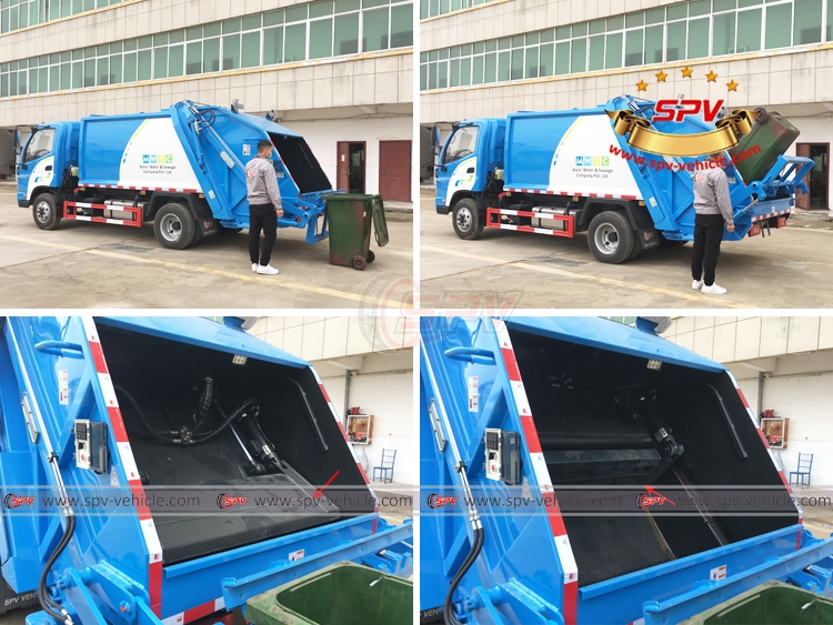 Garbage Compactor Truck FOTON - Dustbin Lifting Garbage Compactor Truck FOTON - Dustbin Lifting
